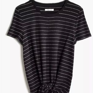 Madewell Modern Tie-Front Top in Stripe